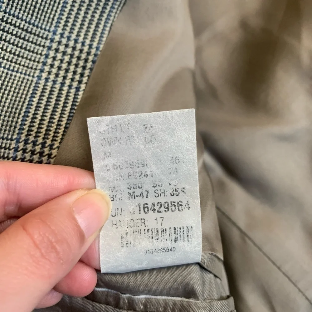 Lauren Ralph Lauren 46R Multicolor Houndstooth Suit Blazer Sports Coat.